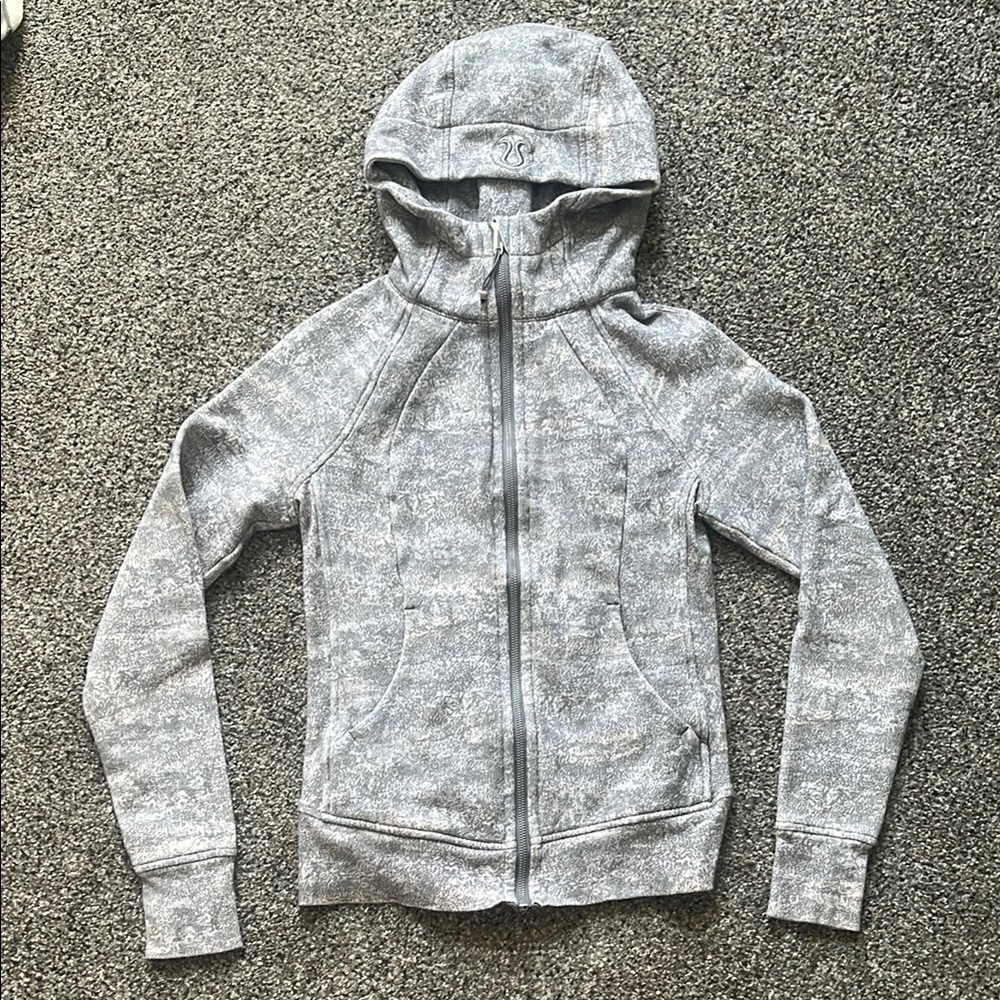 Lululemon Gray Full-Zip Scuba